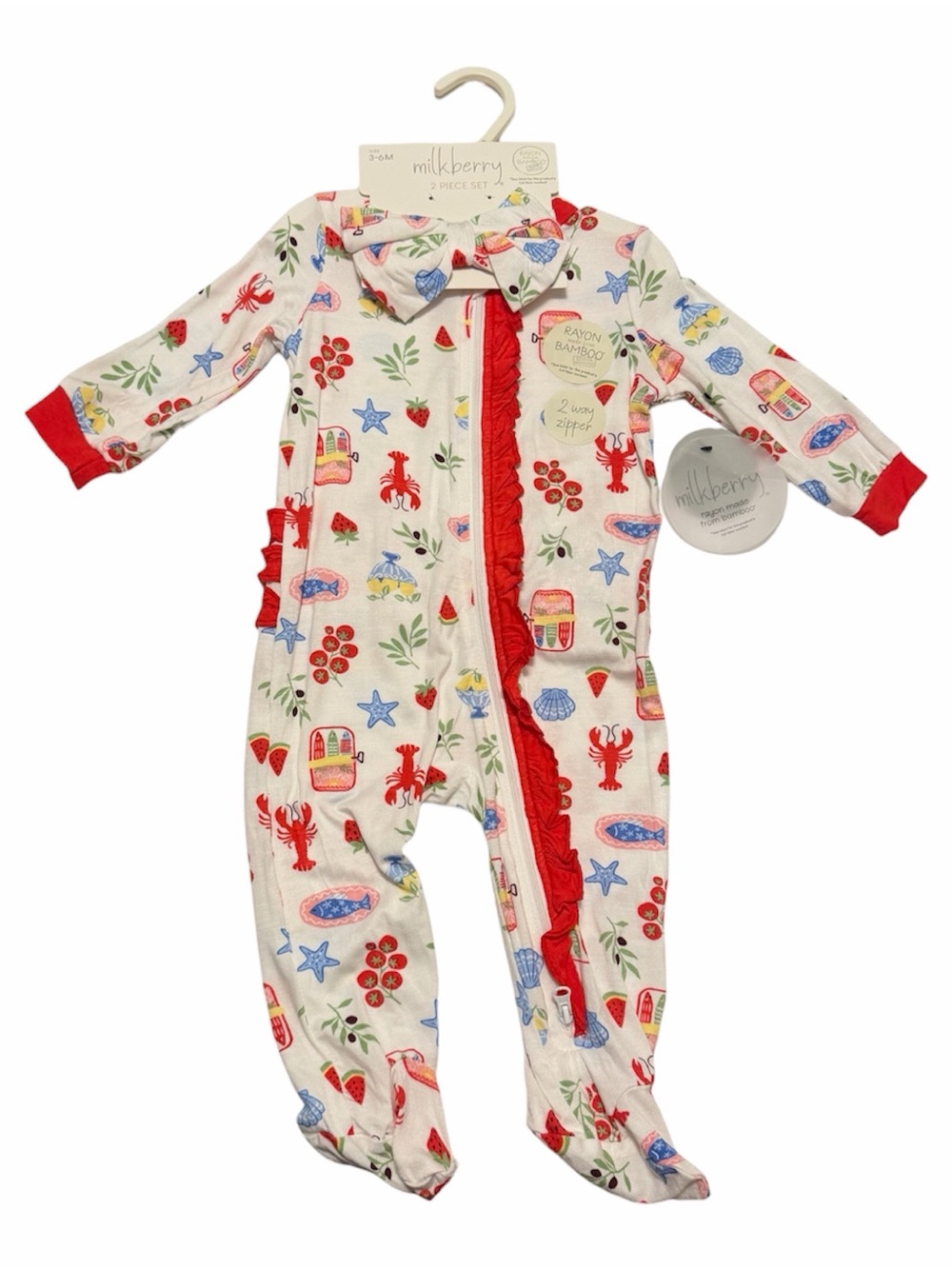 Milkberry Baby One-Piece Footed Pajamas